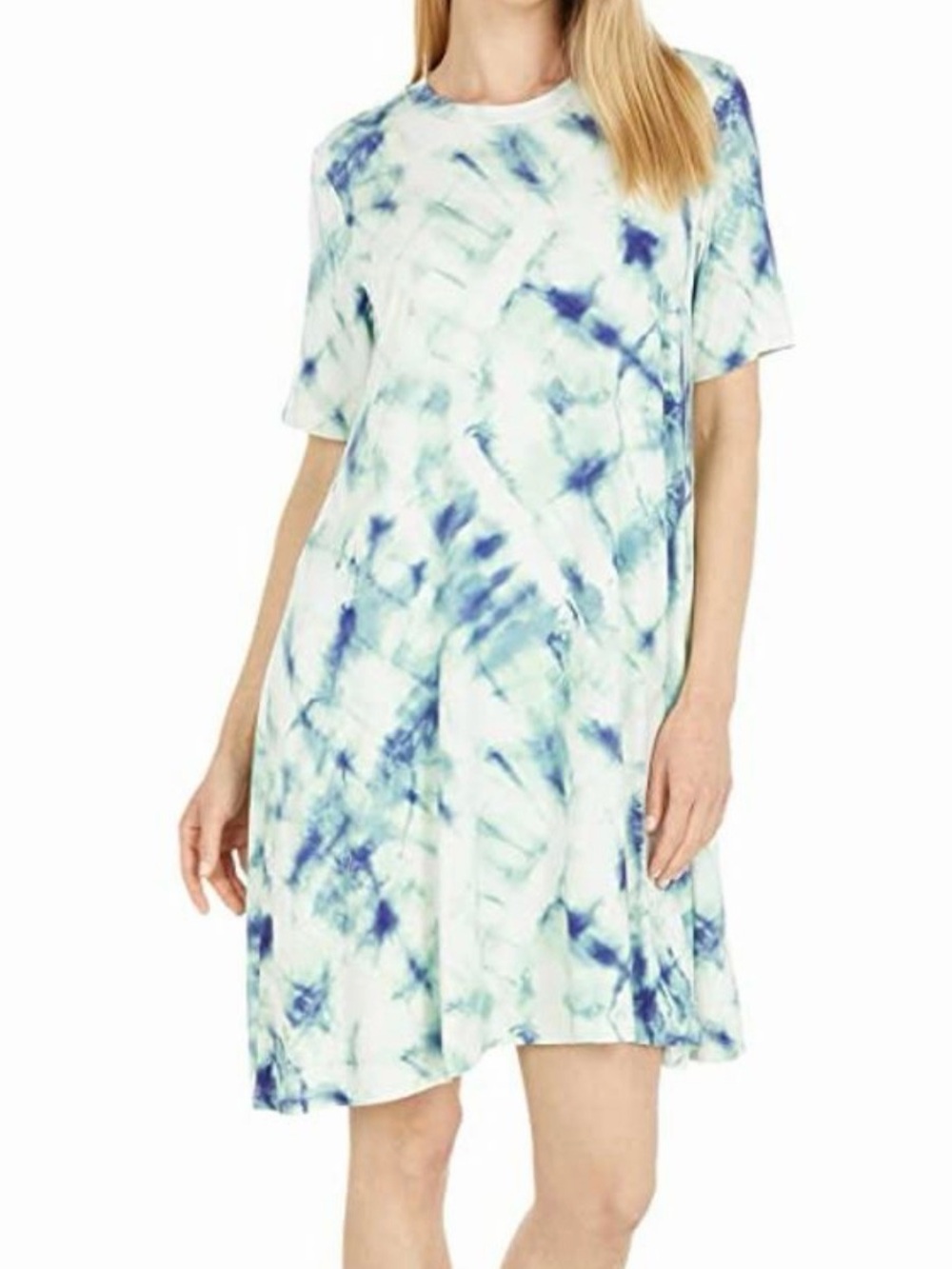Johnny Was Workshop Jade Marble Tie Dye T Shirt Knit Dress, Size Small